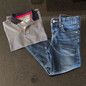 Jeans and T-shirt polo set
